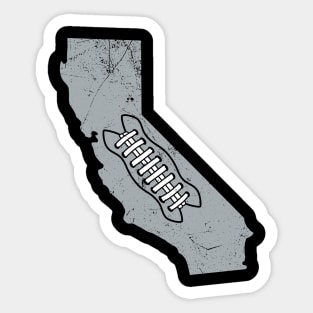 California Football, Retro - Black Sticker